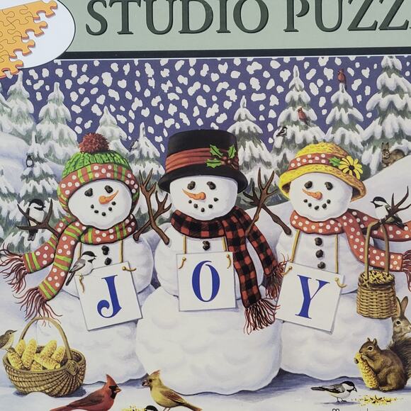 Joyful Trio Snowmen Bits & Pieces Jigsaw Puzzle 500 Piece 16"x20"  72722-2M5 - Picture 2 of 4